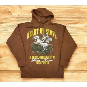 Fashion Nova Hoodie Mens Size Small Heart‎ Of Stone Brown NWOT